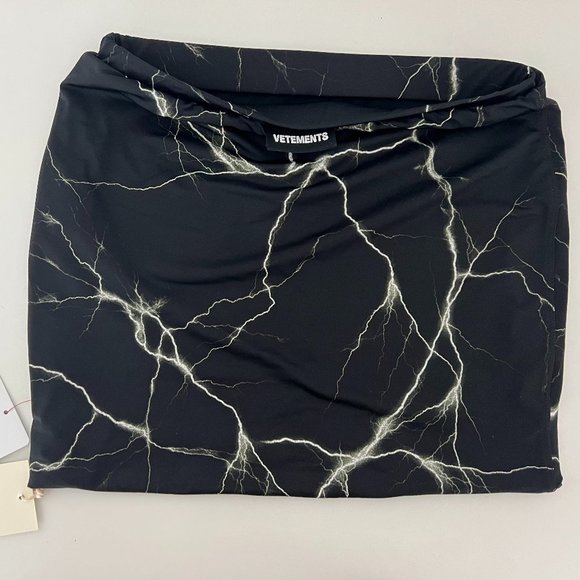 VETEMENTS BLACK LIGHTNING MINI SKIRT - Picture 3 of 4